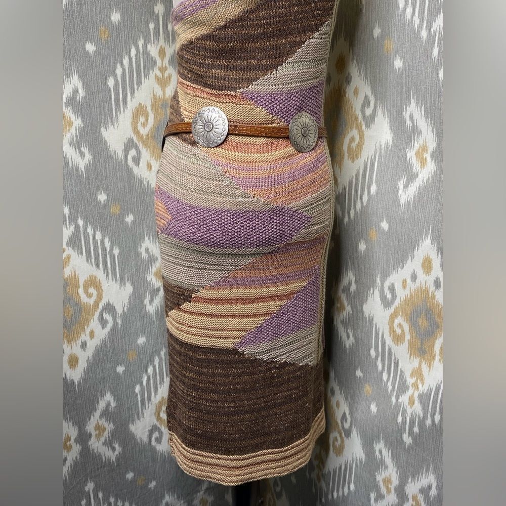 Ralph Lauren Pastel Painted Desert Serape One Shoulder Hand-Knit Dress - Picture 14 of 16